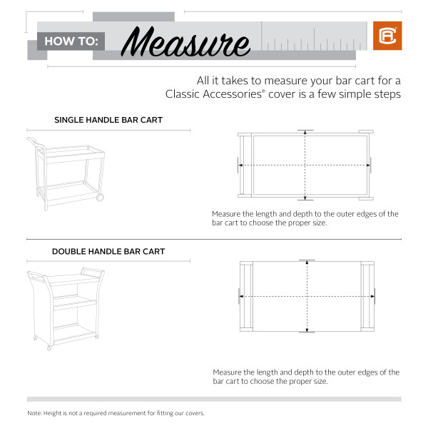 How to measure Bar Carts Classic Accessories Support Center