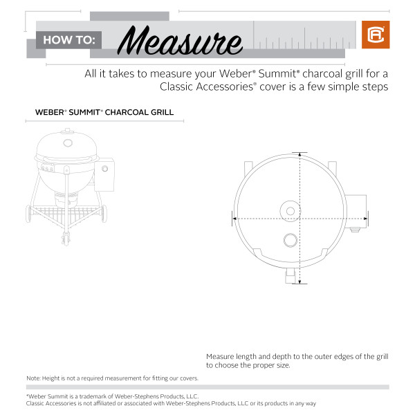 How to measure er Summit Charcoal Grill Classic Accessories